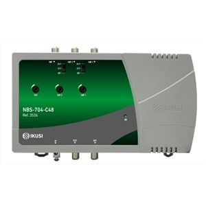NBS-704-C48_ zesilovač, 3 vstupy VHF - UHF1 - UHF2, 115 dBµV, LTE700