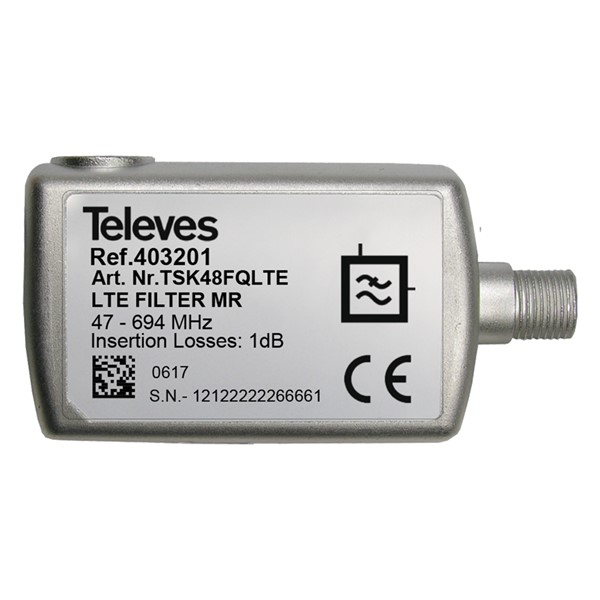 403201 _ LTE700 filtr 47-694 MHz, F-konektor