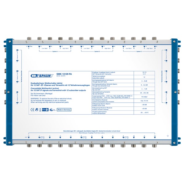 SMK 13129 FA_ set aktivního hvězdicového multipřepínače 13x12