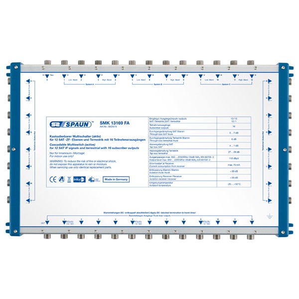 SMK 13169 FA_ set aktivního hvězdicového multipřepínače 13x16