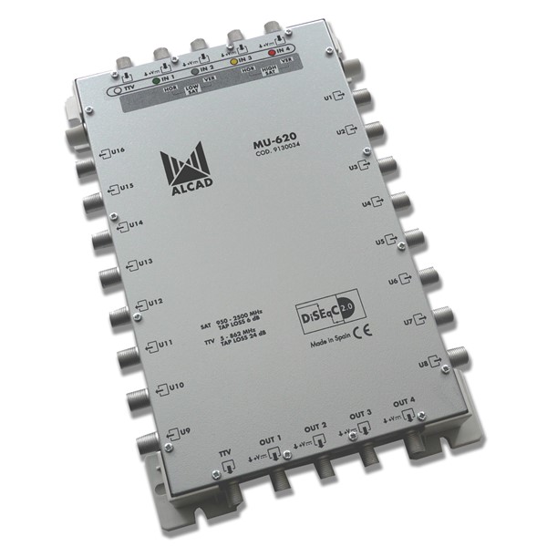 MU-620_ multipřepínač kaskádový 5 vstupů/výstupů, 16 odbočení
