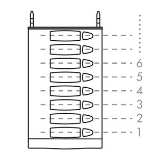MPS-0xx tlačítkový modul L201, jednostr. tlač.,systém DIGITAL, 4+N