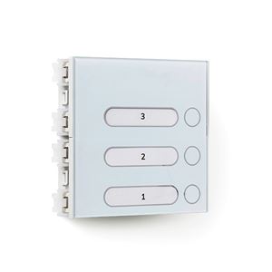 MPG-013_ tlačítkový modul vstupního panelu USOA, 3 jednostranné, 2 pozice, systém 2v