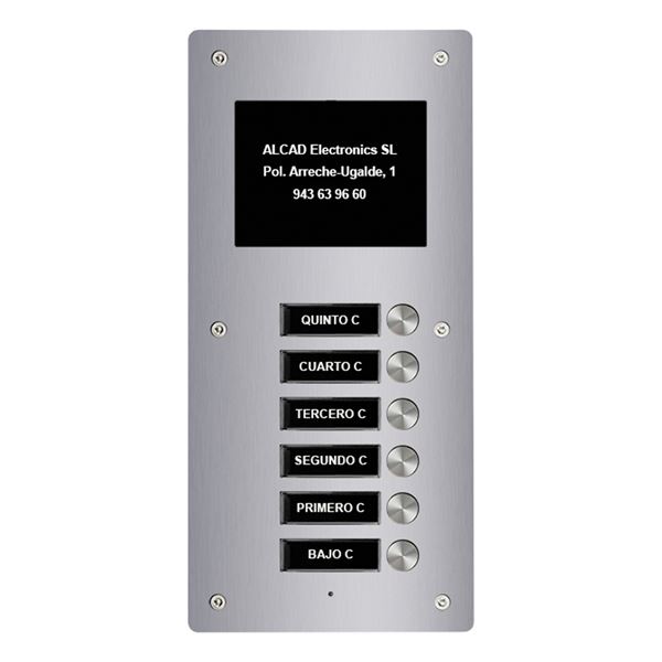 PTS-64206_ rozšiřující vstupní panel ALOI,6 jednostraných tlačítek, active view, systém 2v