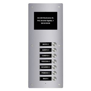PTS-64207_ rozšiřující vstupní panel ALOI,7 jednostranných tlačítek, active view, systém 2v