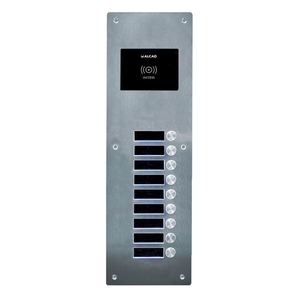 PTS-64209_ rozšiřující vstupní panel ALOI,9 jednostraných tlačítek, active view, systém 2v
