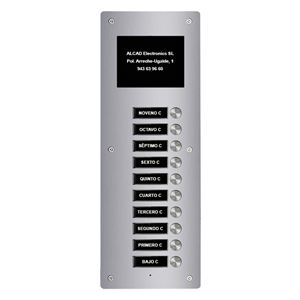 PTS-64210_ rozšiřující vstupní panel ALOI,10 jednostraných tlačítek, active view, systém 2v