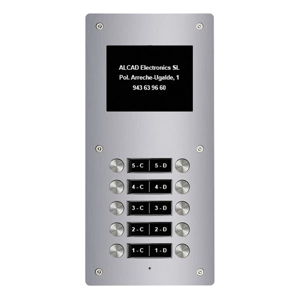 PTD-64205_ rozšiřující vstupní panel ALOI,5 oboustranných tlačítek, active view, systém 2v