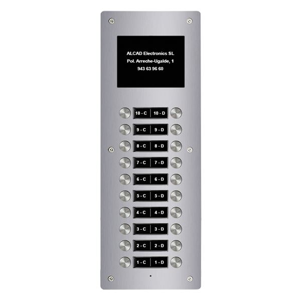 PTD-64210_ rozšiřující vstupní panel ALOI,10 oboustranných tlačítek, active view, systém 2v