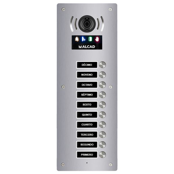 PTS-63210_ vstupní panel ALOI, 10 jednostranných tlačítek, active view, systém 2v