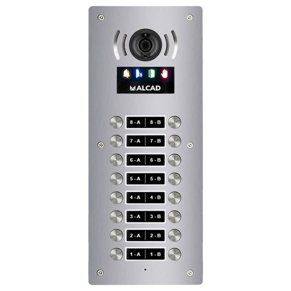 PTD-63208_ vstupní panel ALOI,8 oboustranných tlačítek, active view, systém 2v