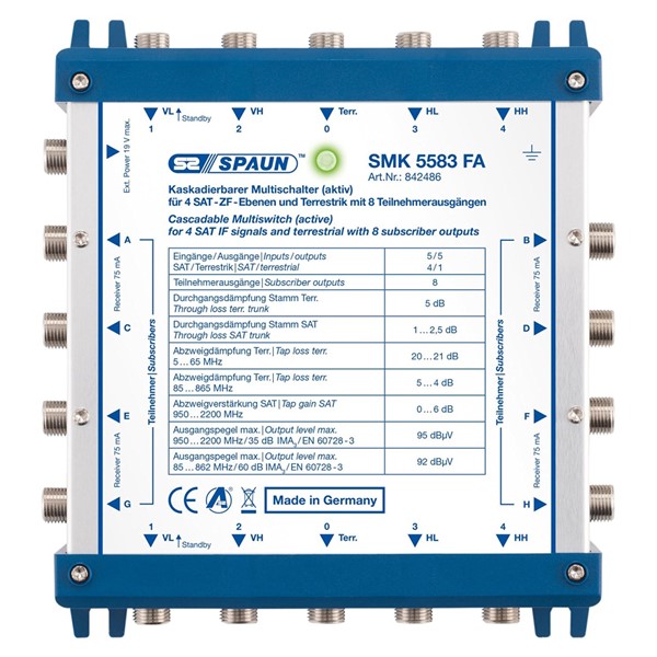 SMK 5583 FA_ set aktivního hvězdicového multipřepínač 5x8